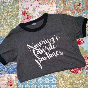 “America’s Favorite Past Time” baseball tee